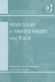 Front cover of Main issues in mental health and race by David Ndegwa