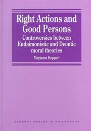 Cover of Right actions and good persons by Marjaana Kopperi