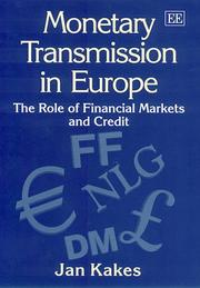 Front cover of Monetary Transmission in Europe by Jan Kakes