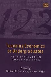 Cover of Teaching economics to undergraduates by William E. Becker