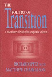 Front cover of The politics of transition by Richard Spitz
