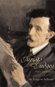 Front cover of Jurists and Judges by Neil Duxbury