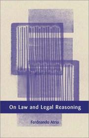 Front cover of On law and legal reasoning by Fernando Atria Lemaître