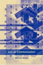 Cover of Law as communication by Mark van Hoecke