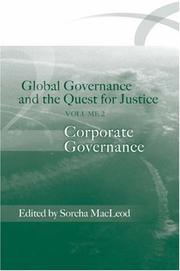 Front cover of Global Governance And The Quest For Justice by Sorcha MacLeod