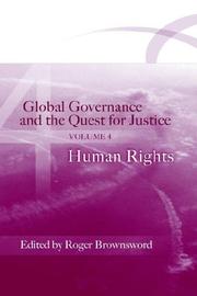 Front cover of Global Governance and the Quest for Justice (IV) by Roger Brownsword