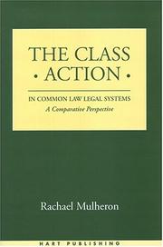 Front cover of The Class Action In Common Law Legal Systems by Rachael Mulheron
