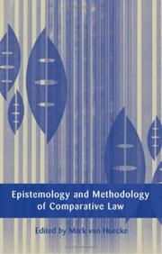 Front cover of Epistemology and methodology of comparative law by Mark Van Hoecke