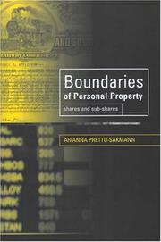 Front cover of Boundaries Of Personal Property Law by Arianna Pretto-Sakmann