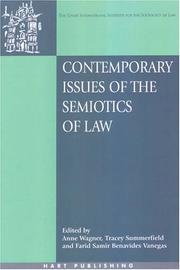 Cover of Contemporary issues of the semiotics of law by Anne Wagner