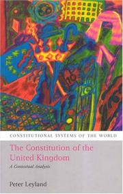 Front cover of The Constitution of the United Kingdom by Peter Leyland