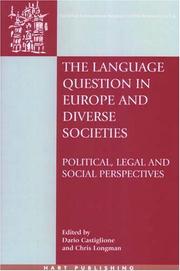 Front cover of The Language Question in Europe and Diverse Societies by Dario Castiglione
