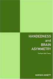 Front cover of Handedness and brain asymmetry by Marian Annett