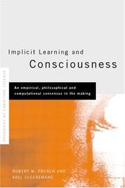 Cover of Implicit learning and consciousness by Robert M. French
