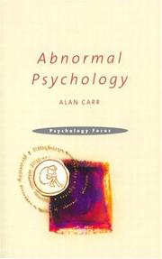 Cover of Abnormal psychology by Alan Carr