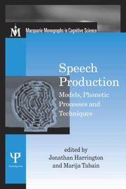 Cover of Speech production by Jonathan Harrington