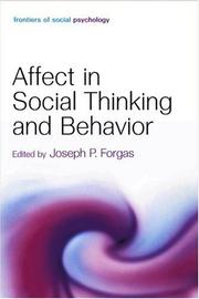 Cover of Affect in social thinking and behavior by Joseph P. Forgas