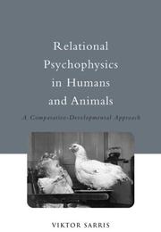 Cover of Relational psychophysics in humans and animals by Viktor Sarris