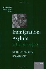 Front cover of Immigration, asylum, and human rights by Nicholas J. Blake