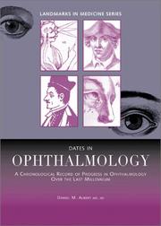 Cover of Dates in ophthalmology by Daniel M. Albert
