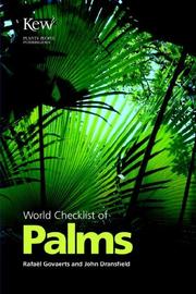 Front cover of World Checklist of Palms by R. Govaerts