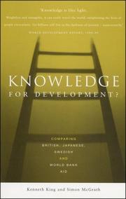 Front cover of KNOWLEDGE FOR DEVELOPMENT?: COMPARING BRITISH, JAPANESE, SWEDISH AND WORLD BANK AID by KENNETH KING