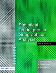 Cover of Statistical techniques in geographical analysis by Dennis Wheeler