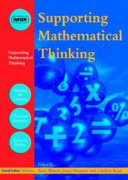 Front cover of Supporting Mathematical Thinking (David Fulton / Nasen Publication) by Jenny Houssart