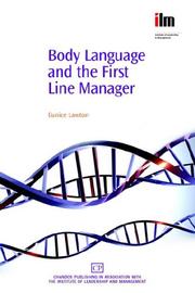 Front cover of Body Language and the First Line Manager by Eunice Lawton