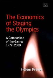 Front cover of The economics of staging the Olympics by Holger Preuss