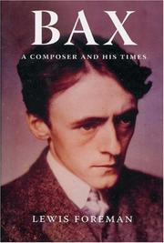 Cover of Bax by Lewis Foreman