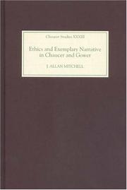 Front cover of Ethics and exemplary narrative in Chaucer and Gower by J. Allan Mitchell