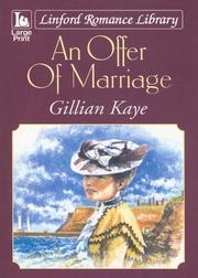 Front cover of An Offer of Marriage (Linford Romance) by Gillian Kaye