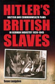 Front cover of HITLER'S BRITISH SLAVES by Sean Longden