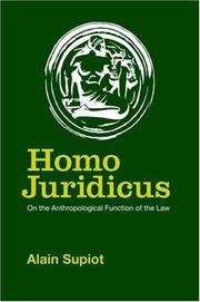Cover of Homo Juridicus by Alain Supiot