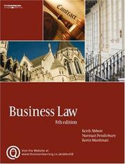 Front cover of Business law by Keith Abbott