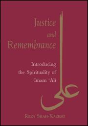 Front cover of Justice and Remembrance by Reza Shah-Kazemi