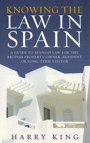 Cover of Knowing the Law in Spain by Harry King