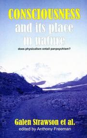 Cover of Consciousness and its place in nature by Galen Strawson