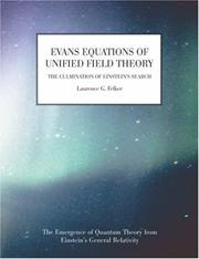 Front cover of Evans Equations of Unified Field Theory by Laurence, G Felker