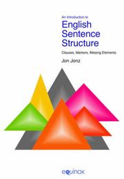 Front cover of An Introduction to English Sentence Structure by Jon Jonz
