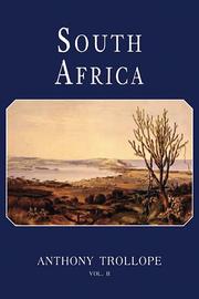 Front cover of South Africa by Anthony Trollope