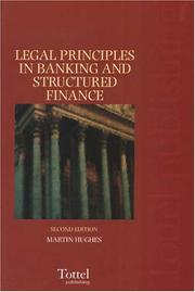 Front cover of Legal Principles in Banking and Structured Finance by Martin Hughes