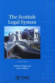 Front cover of The Scottish legal system by Robin M. White