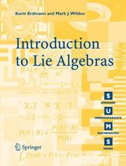 Front cover of Introduction to Lie algebras by Karin Erdmann