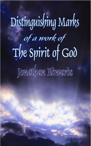 Front cover of Distinguishing Marks of a Work of the Spirit of God by Jonathan Edwards