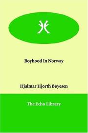 Cover of Boyhood in Norway by Hjalmar Hjorth Boyesen