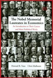 Cover of The Nobel Memorial laureates in economics by Howard R. Vane