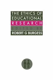 Front cover of The Ethics of educational research by Robert G. Burgess