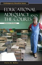 Front cover of Educational Adequacy and the Courts by Elaine Walker